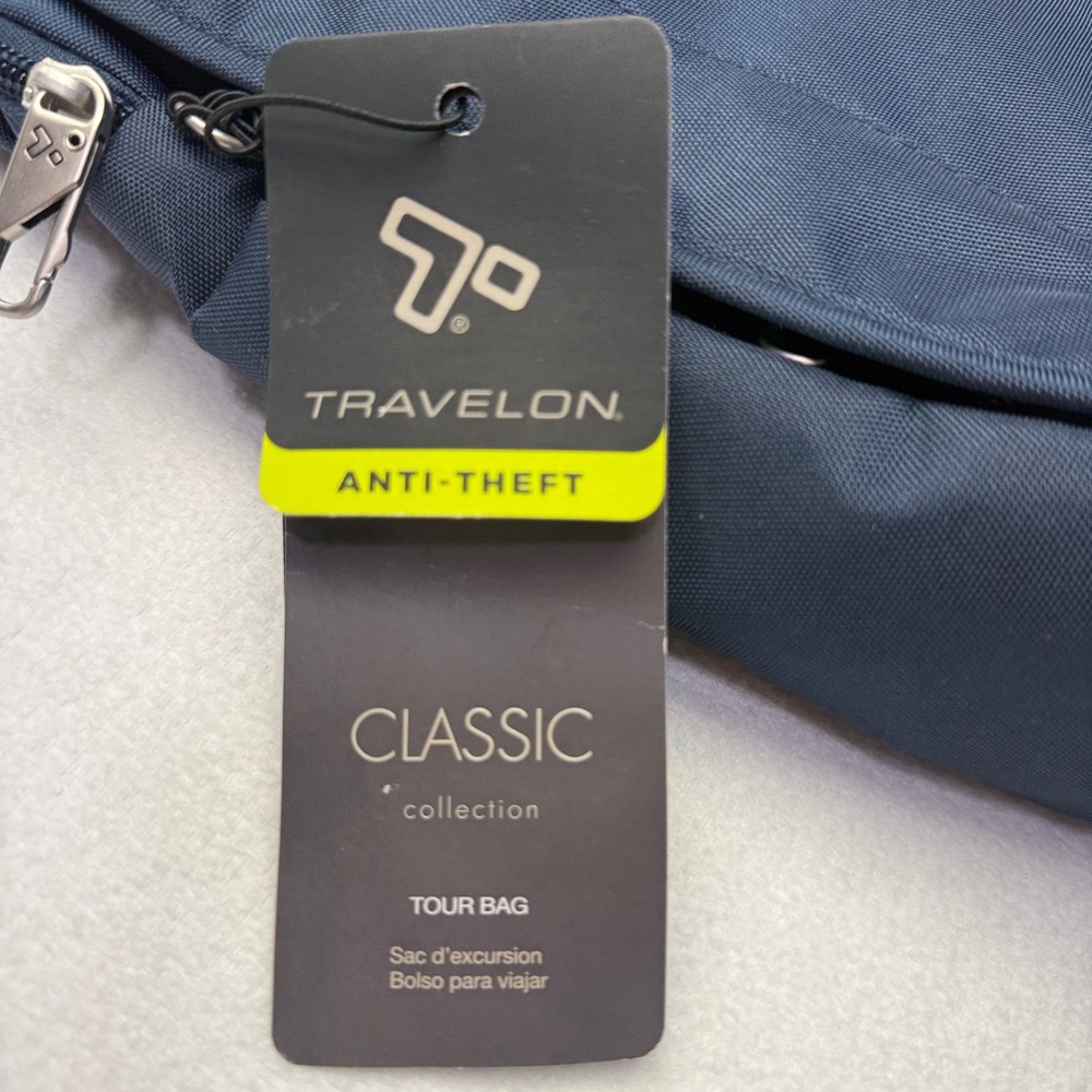 Travelon Classic Anti-Theft Tour Bag Midnight Blue Crossbody RFID 42472 NEW - Picture 13 of 13